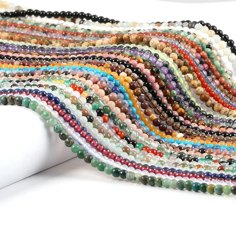 Wholesale Small Natural Stone Beads Round 3mm