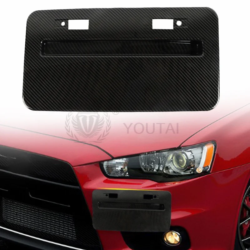 pp license plate frame For Mitsubishi Lancer GTS EVO X 2008-2018 License Plate Bracket car license plate frame