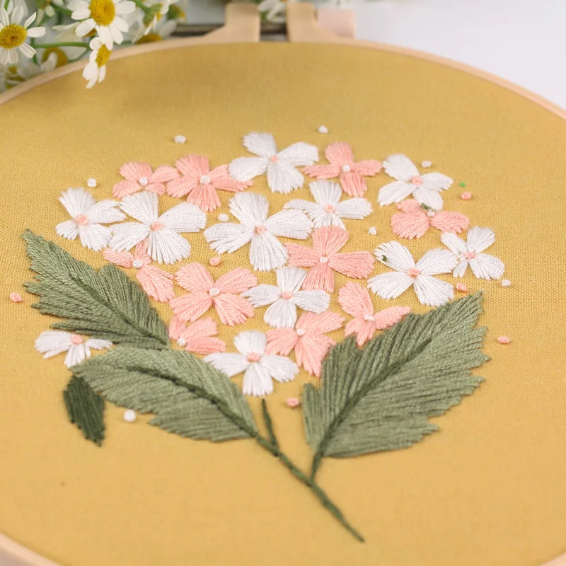 Stamped Needlepoint Counted Cross Stitch Kits Flowers Pattern Stitch Embroidery Kit for Adults Beginners
