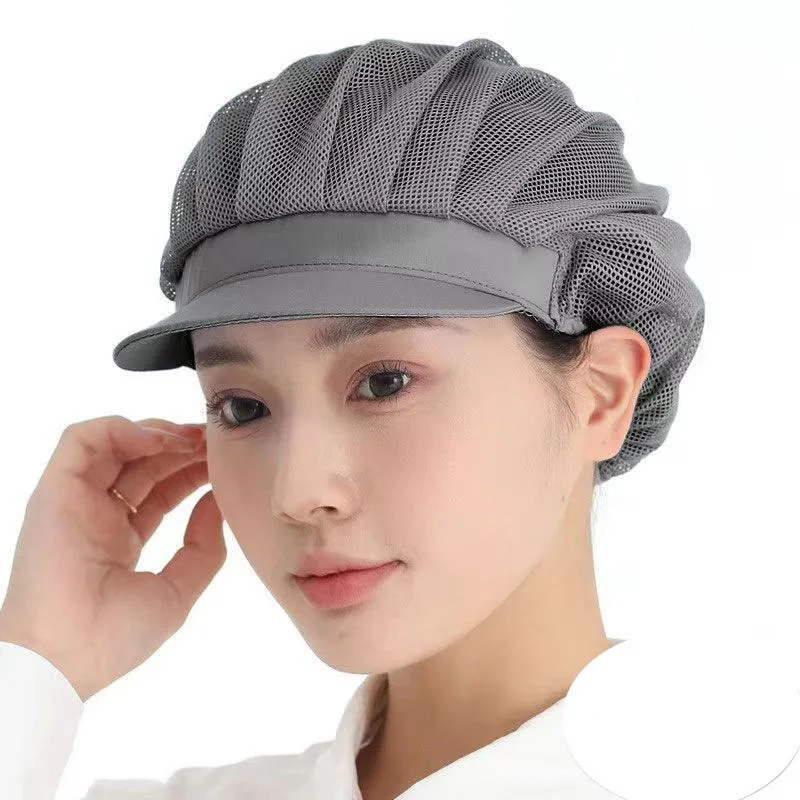 Food Industrial Elastic Net Peaked Hat Food Safety Mesh Hat Bakers Kitchen Mesh Hat
