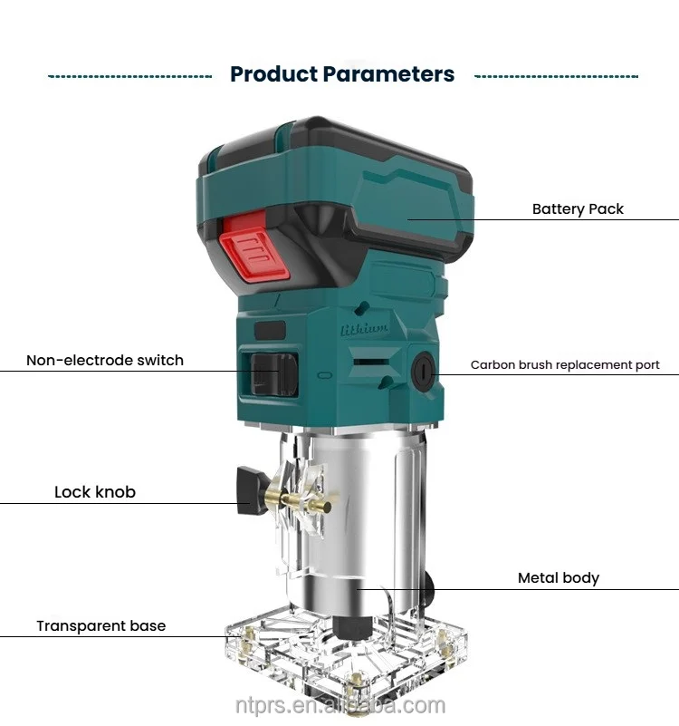 Multifunctional DIY Milling Machine Power Tools for Woodworking and Trimming Battery Source Router
