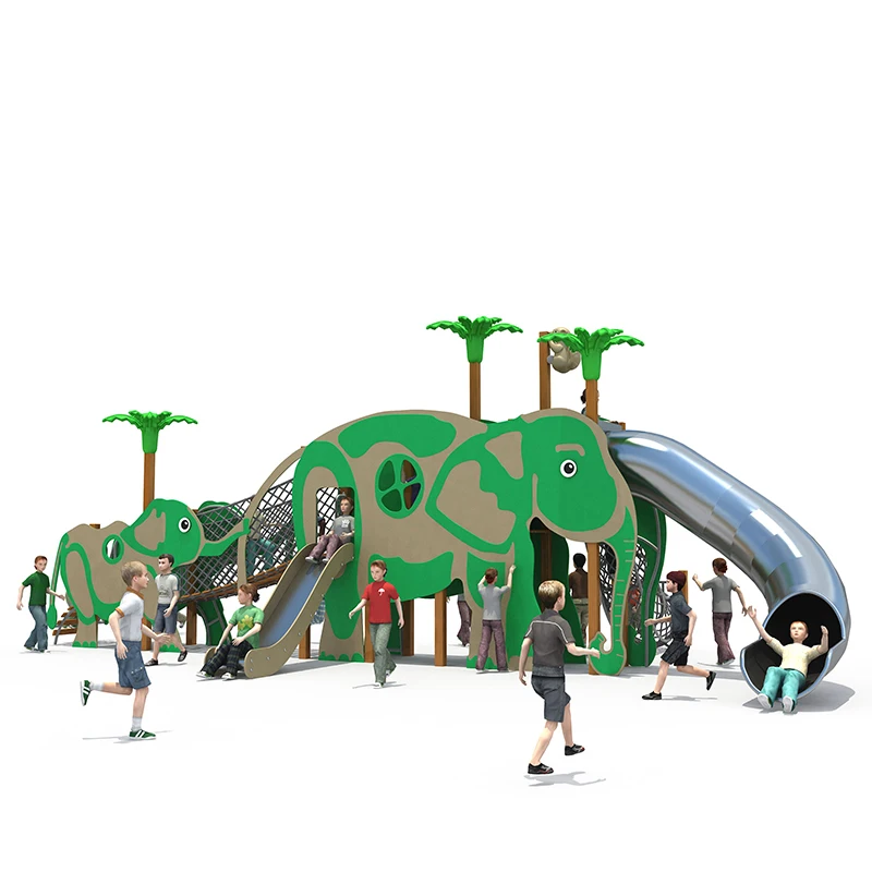 Customized Wholesale Garden Home Yard Backyard Children Outdoor Playground Play House Kids Build Wooden Playhouse with Slide