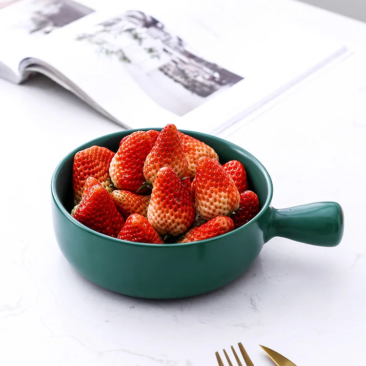 Custom Logo Ester Wheat Straw Cereal Cartoon White Ceramic Bowl Stainless Steel Handle Cooking Kitchen Use Induction Pan Set