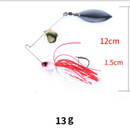 Long Shot Bearded Man Hard Bait compound sequins 13g/19g Rotating Noise Sequin Hard Bait With Jig Head Hook