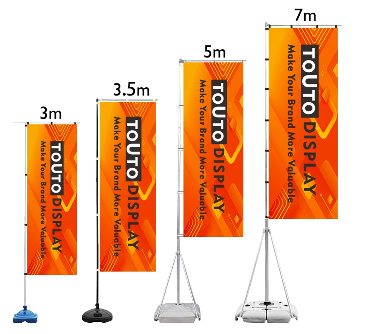 Outdoor Indoor 180X60Cm  Custom Design Logo Nobori Flag Stand