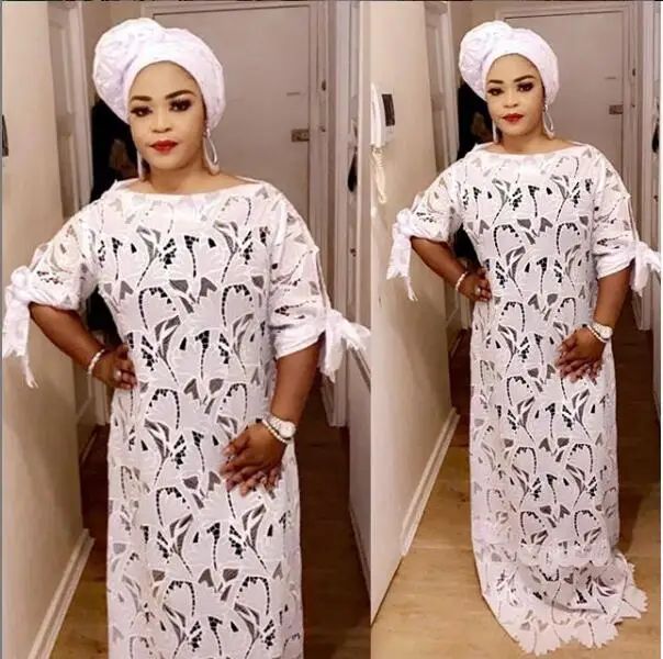 
Handmade Nigeria Guipure Lace Fabric 2021 African Cord Lace for Wedding Dress Pure White Embroidery Mesh French Lace 2026 
