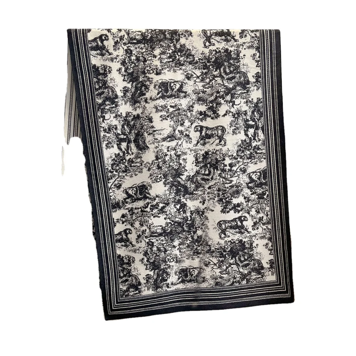 2024 Winter Latest Fashion Style Women Pashmina Cashmere Horse Scarf Warm Jacquard Thick Shawl Scarfs