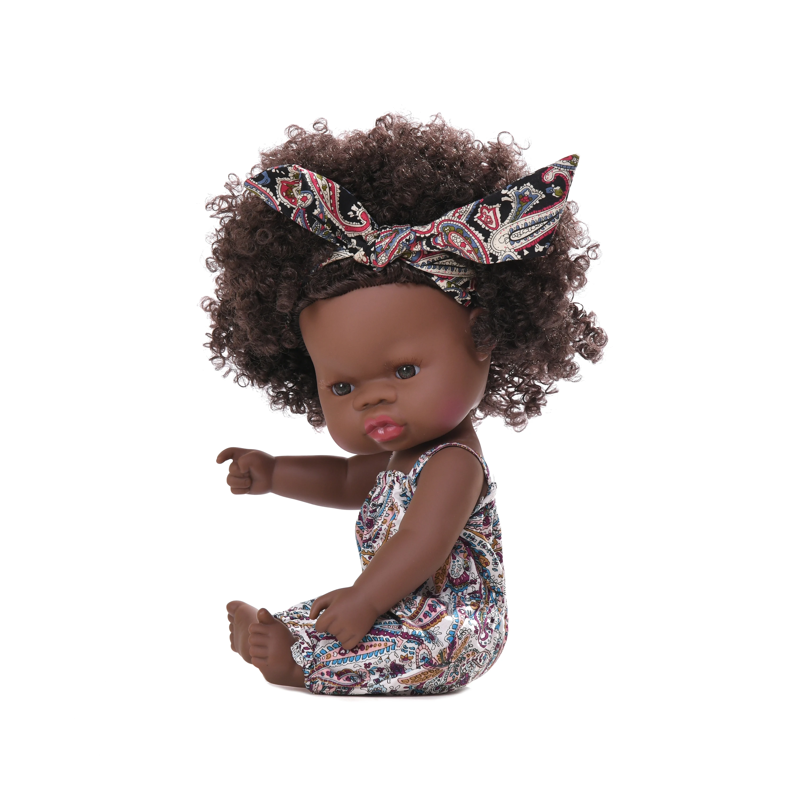 Black skin Lifelike Reborn Baby Vinyl African baby doll toy black silicone doll