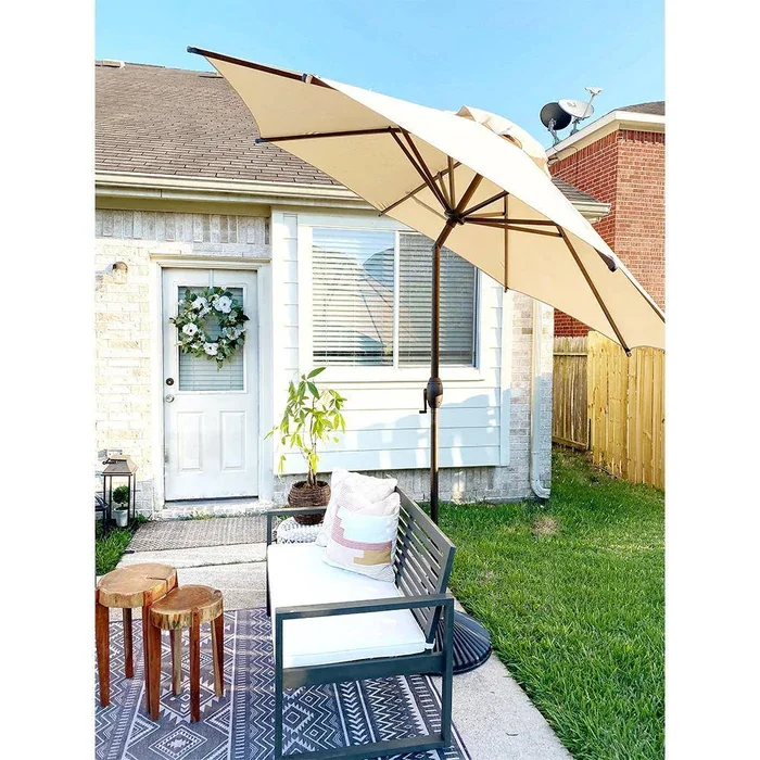 Central Pole Parasols Commerical Street Patio Round Umbrella Factory Direct High Quality Outdoor Beach Umbrella Aluminum