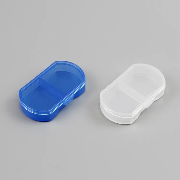 New mini Pill Box Portable 2 grids Outdoor Travel Medicine Pill Organizer daily Plastic Pill Box