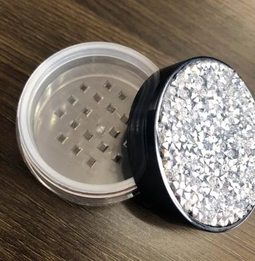 
Low MOQ 200pcs Plastic Empty Diamond Lid 15g Loose Powder Jar with Sifter 