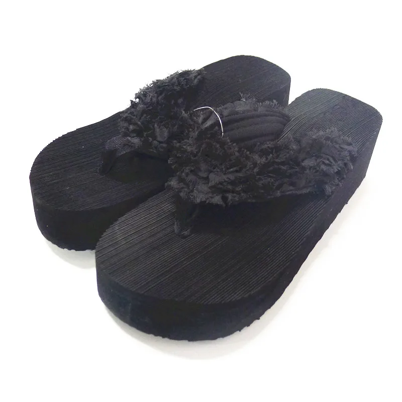 Wedge Women Flip Flop Flower Slipper