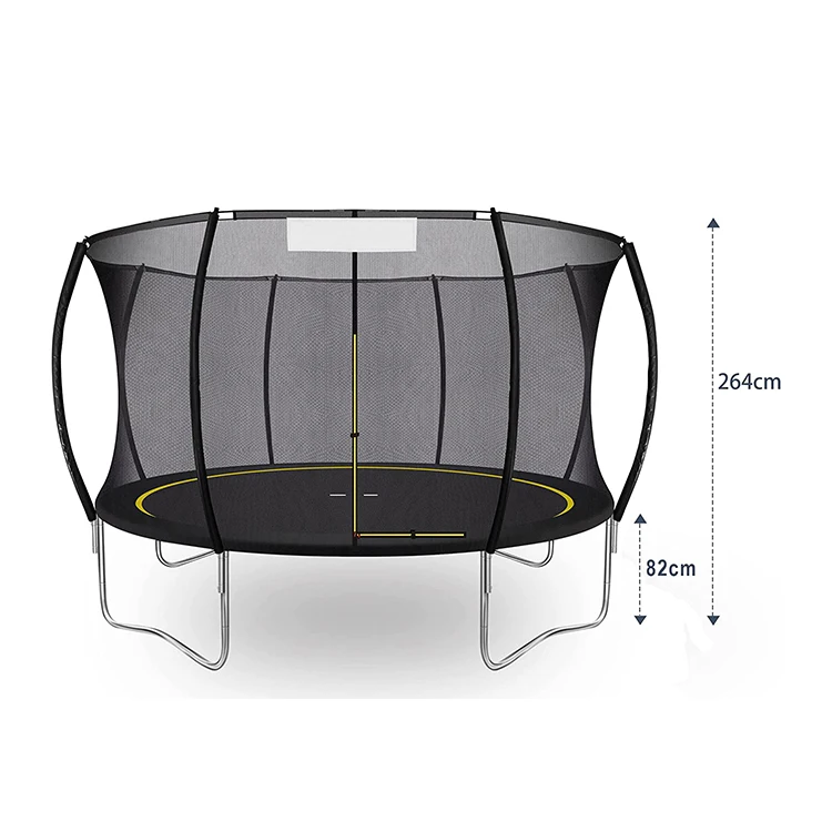 Zoshine Outdoor PVC Trampolines for Kids & Adults 10FT 12FT 14FT Free Jump Game Straight Poles Backyard Fun Enclosure with APP