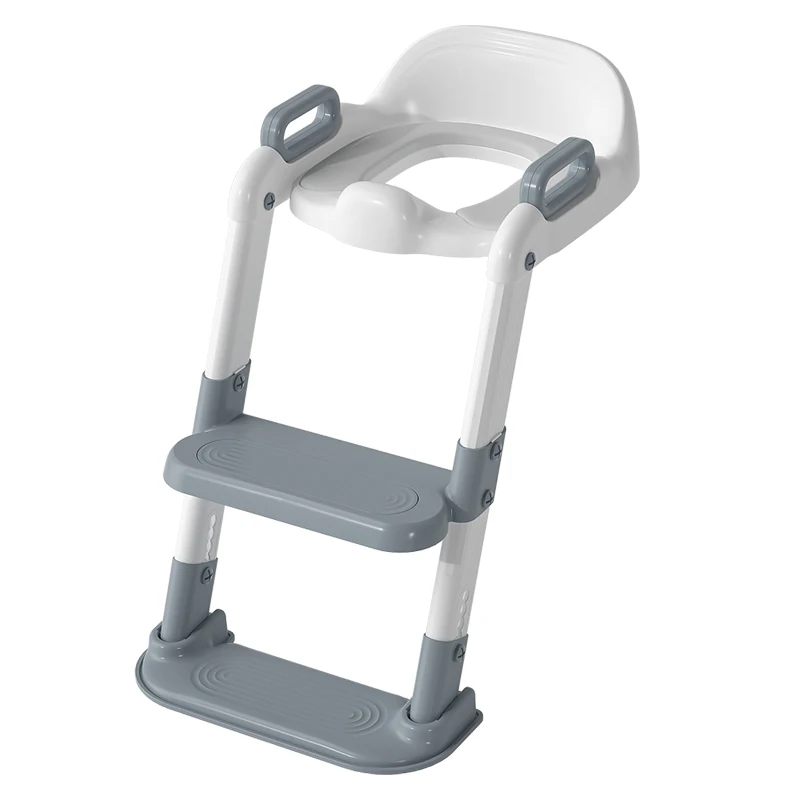 Adjustable folding kids children potty training toilet seat reducer with stairs