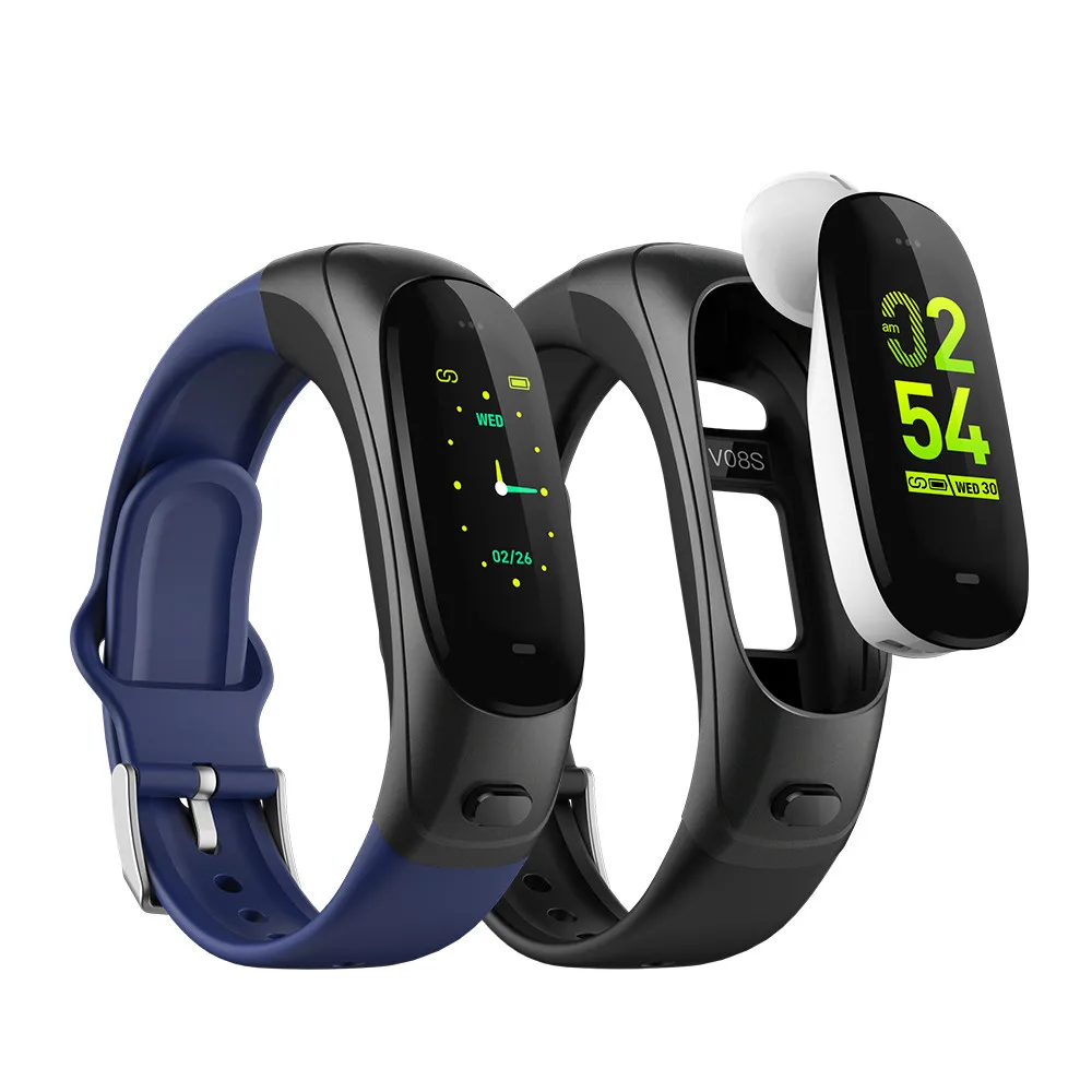 Fitup V08S СПЦ беспроводной Bluetootth наушники Talkband умный Браслет Talkbnd фитнес трекер активности