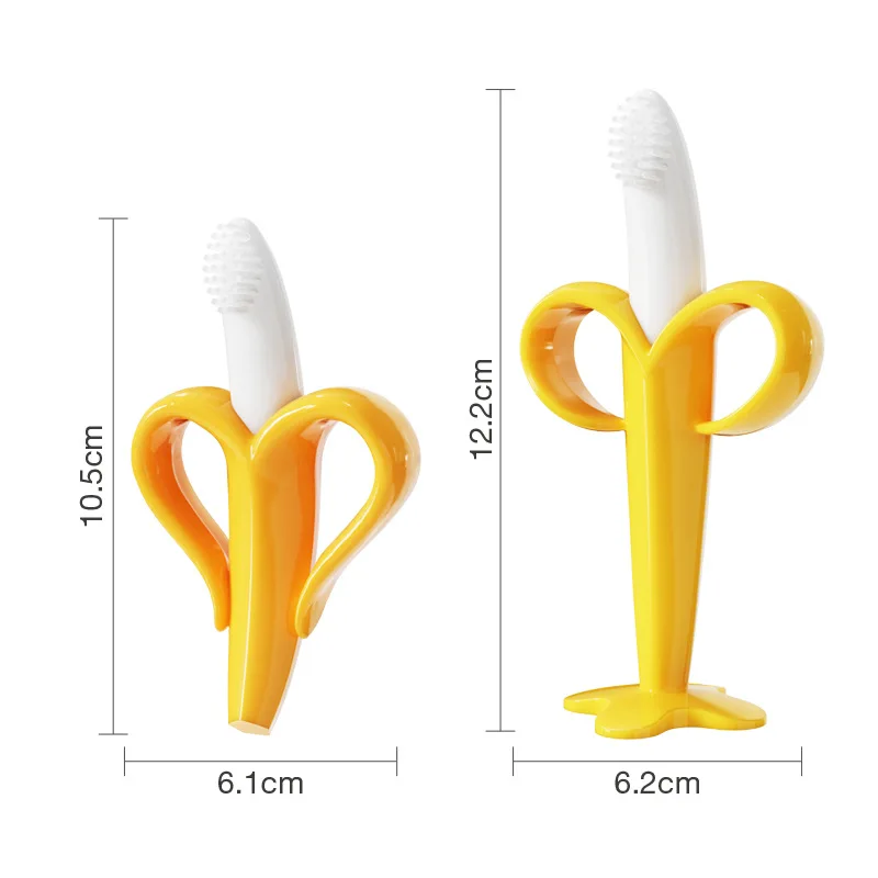 Silicone Baby banana Teether Toy for Infants 3+ Months BPA Free Anti-Drop Silicone  for Soothing Sore Gums Baby Chew Toys