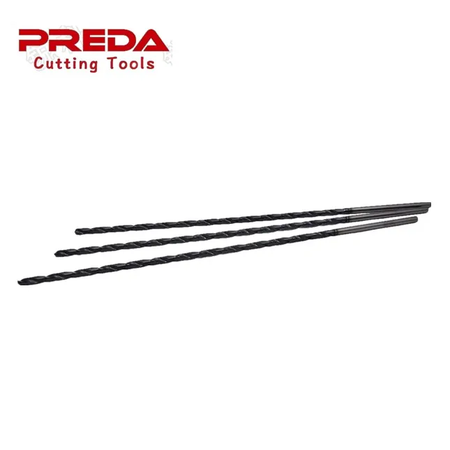 High Hardness Tungsten Solid Carbide Twist Drill Bits extra long length For Metal Drilling