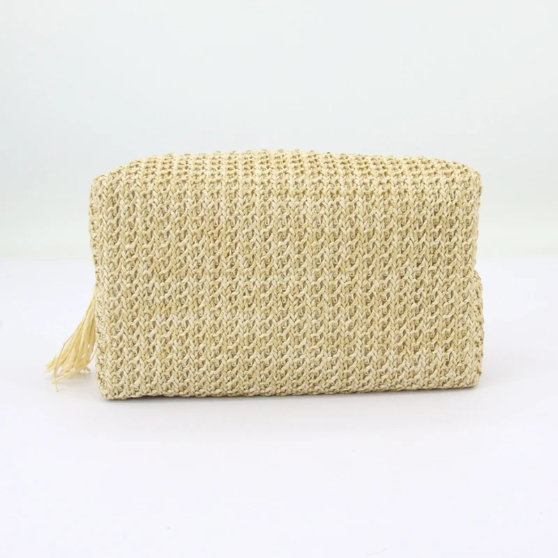 Органическая пеньковая косметичка, переработанные джутовые косметички, устойчивая натуральная полипропиленовая соломенная косметичка