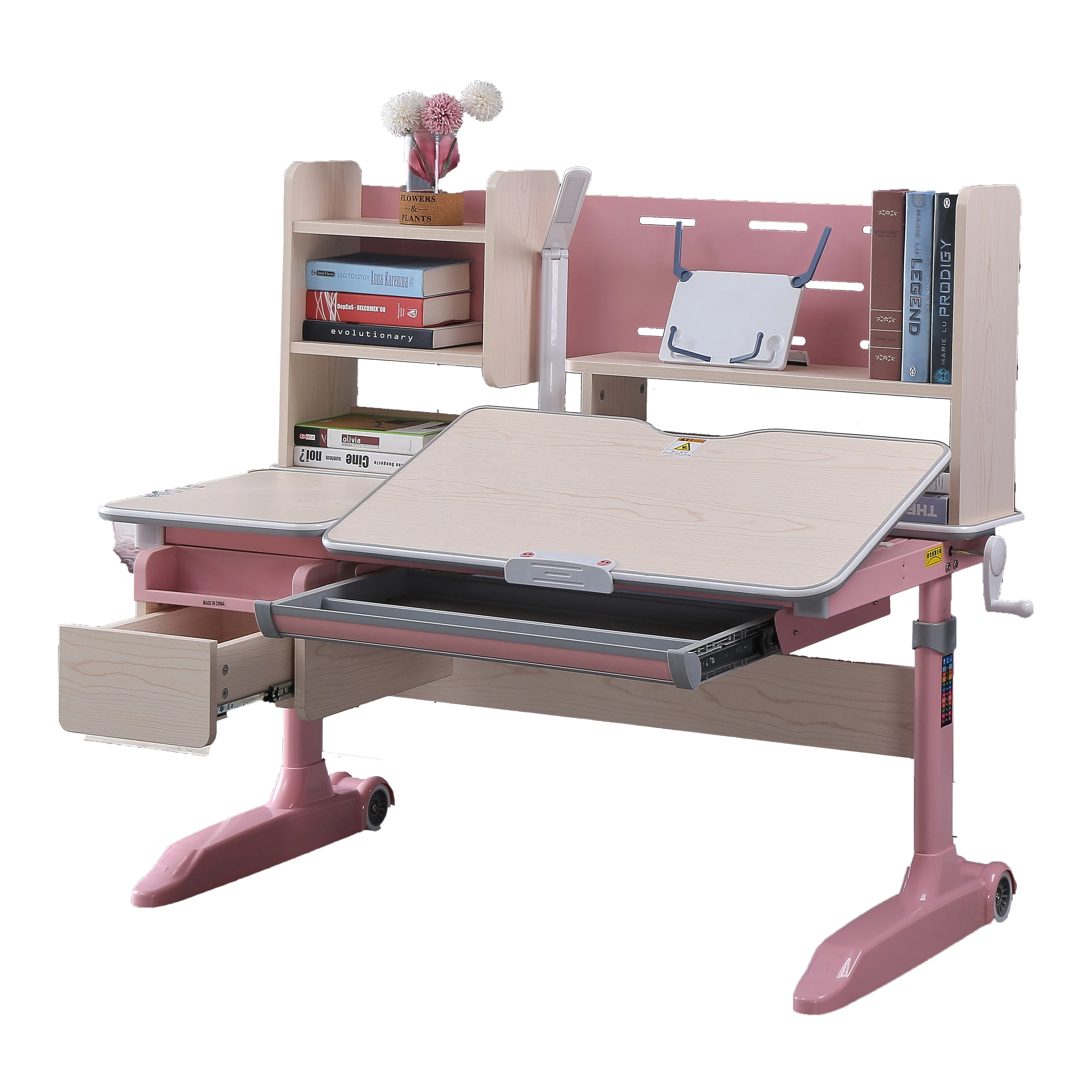 2021 Popular children table Kids  ergonomic  study table for home use, adjustable height desk for children do homework