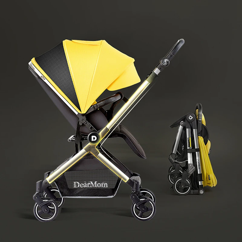 Purorigin Elegant Luxury Exclusive Large Space Automatic Folding Portable Travel Stroller Light Weight Airplane Baby Carriage