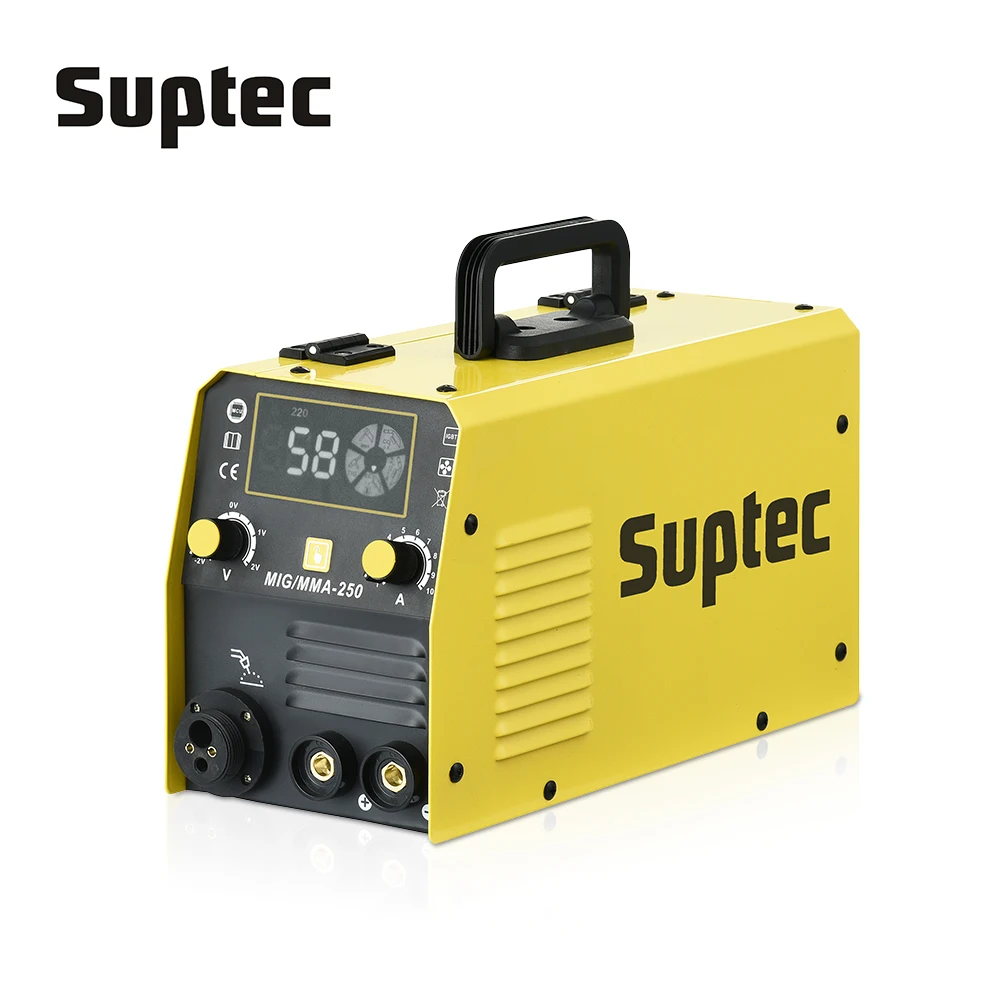 SUPTEC Inverter Igbt 1kgs Wire Gas Gasless 130 Mig Welder with Lcd