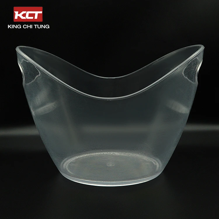 Direct Factory Parties Ice Bucket Plastic Oval Storage Tub Beer Bottle Drink Cooler Bin Baskets Clearer Party Beverage Chiller