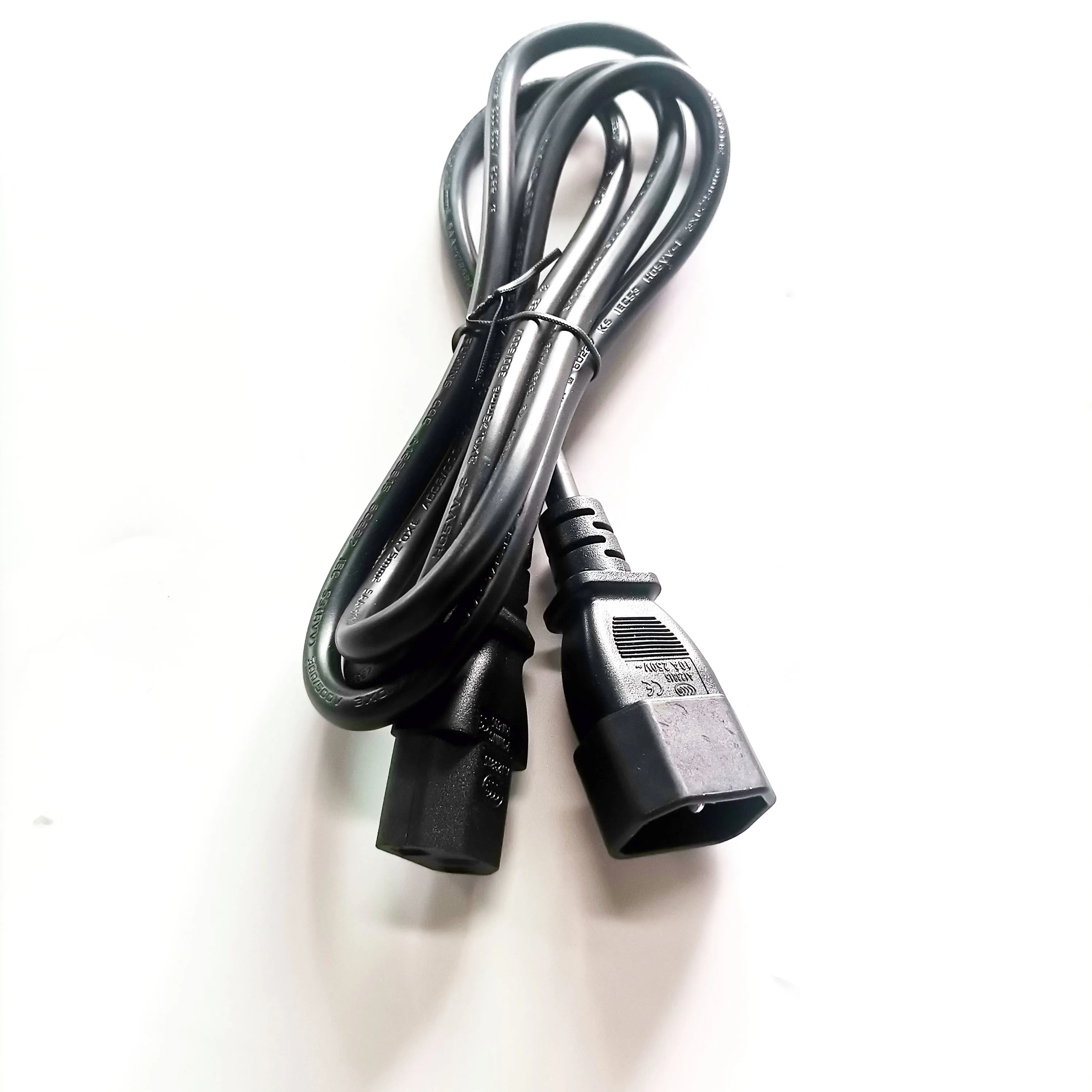 3 Foot 18 AWG Power Cable IEC320 C13 to C14, 125V 10A