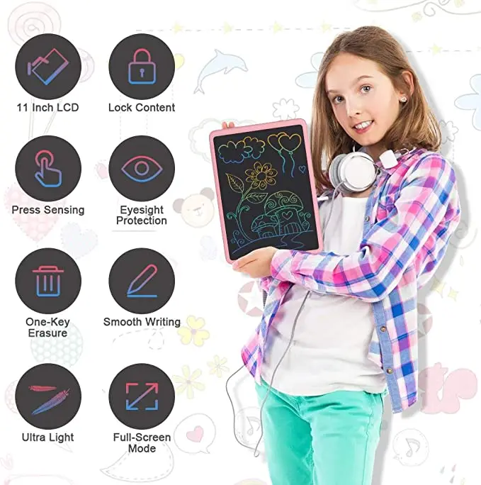 11Inch Electronic Drawing Board LCD Screen Writing Tablet Digital Graphic Drawing Tablets Electronic Handwriting Pad Board