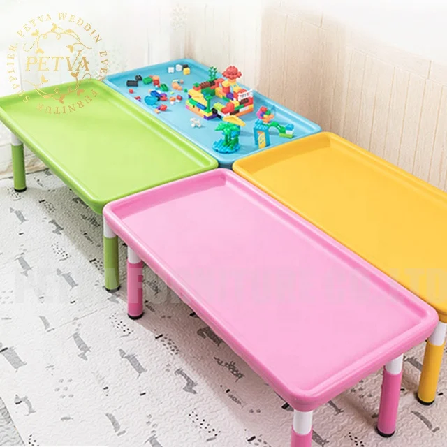 Blue 1.2M length school tables and chairs for kids children plastic table for kids