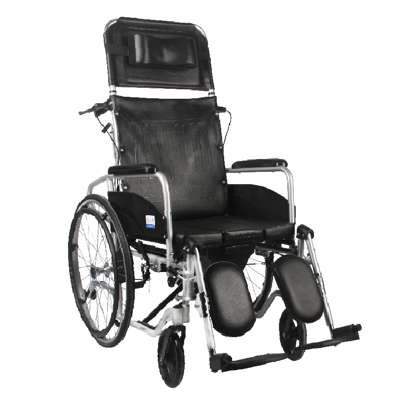 kaiyang KY608GCJ Backrest reclining disabled commode wheelchair with potty Aluminum Lightweight Commode Wheelchair