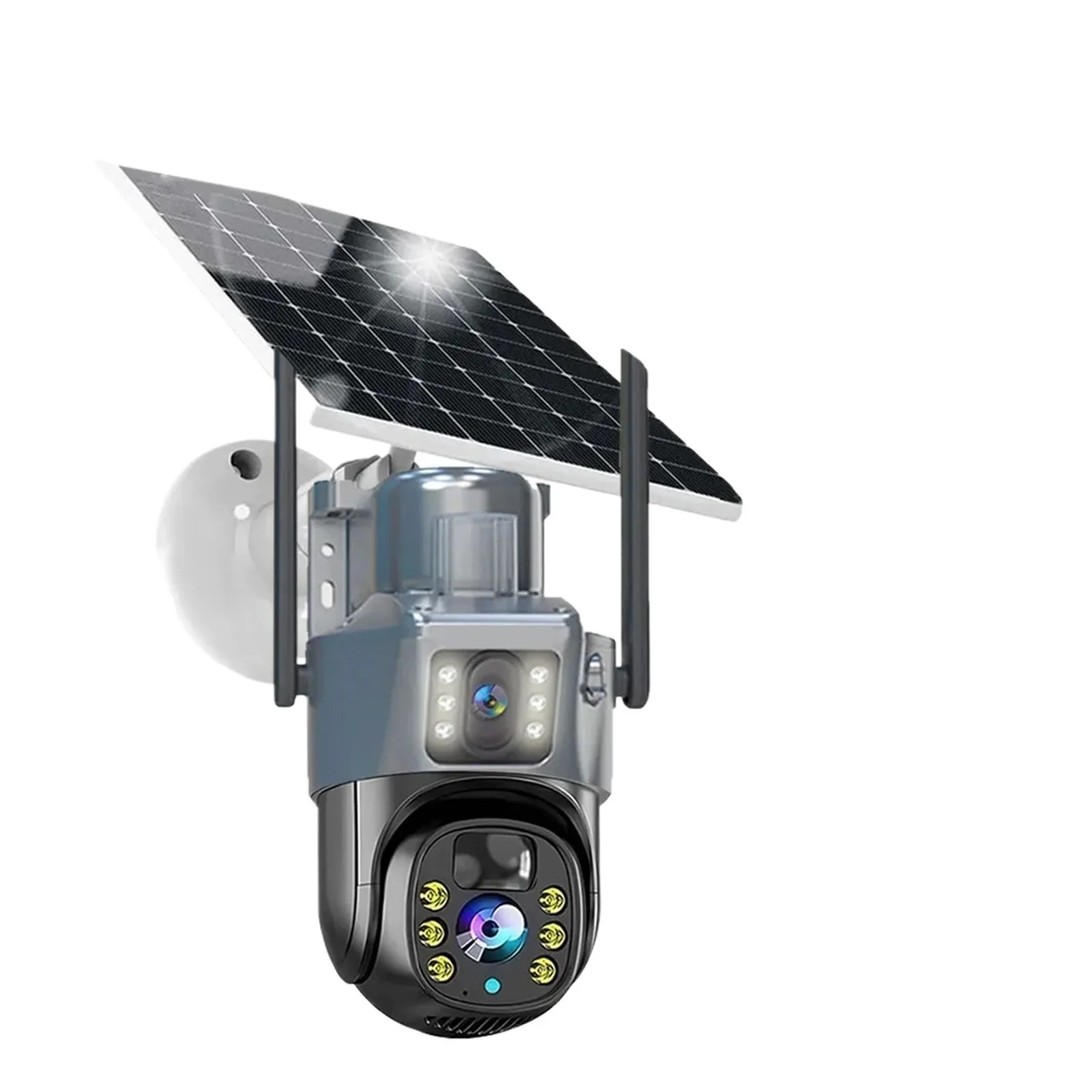 Senhuo 4K 8 Million Solar PTZ Camera WIFI Dual Lens Security CCTV Zoom Humanoid Tracking Record Outdoor Wireless Monitoring