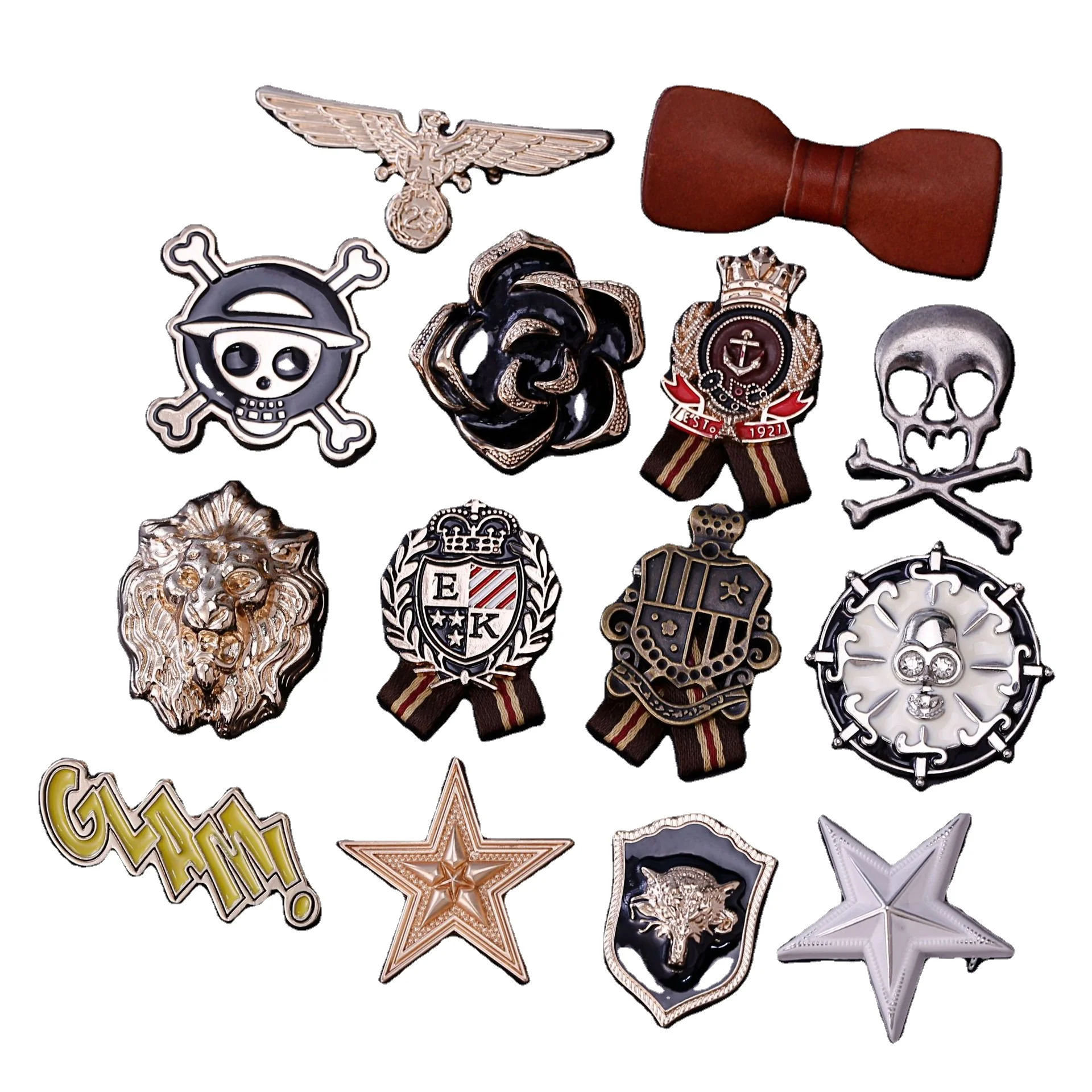 Manufacturer Enamel Hat Pins Badges Round Button Pin Design Gold Metal Hat Pins Custom Printed Epoxy Resin Badges