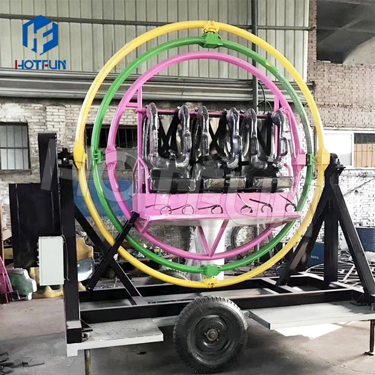 Amusement Ride Portable Mini Equipment 3d Space Ring Human Gyroscope For Sale