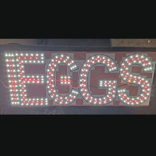 Manufacturer Design Custom 3D Advertising Letter Transparent Flexible Led Sign Board For Store Business
