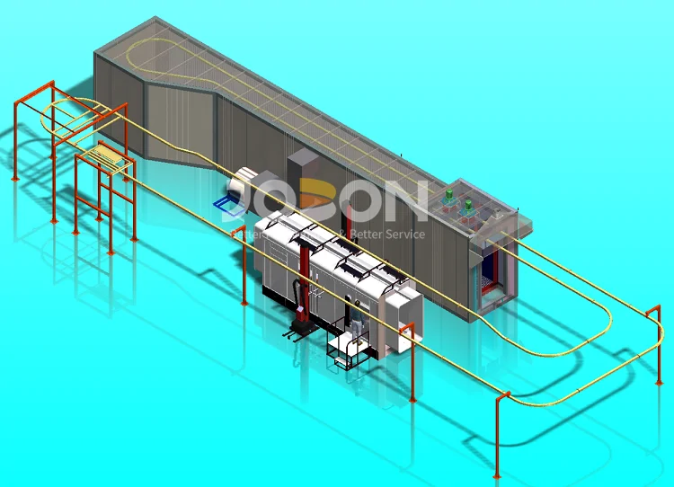 Automatic Powder Coating Line with Pre-treatment for Fitness Equipment