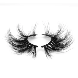 Hollyren Hot Selling Super Fluffy 25mm 20 Pairs 3d Real Mink Eyelashes Vendor With Custom Pack