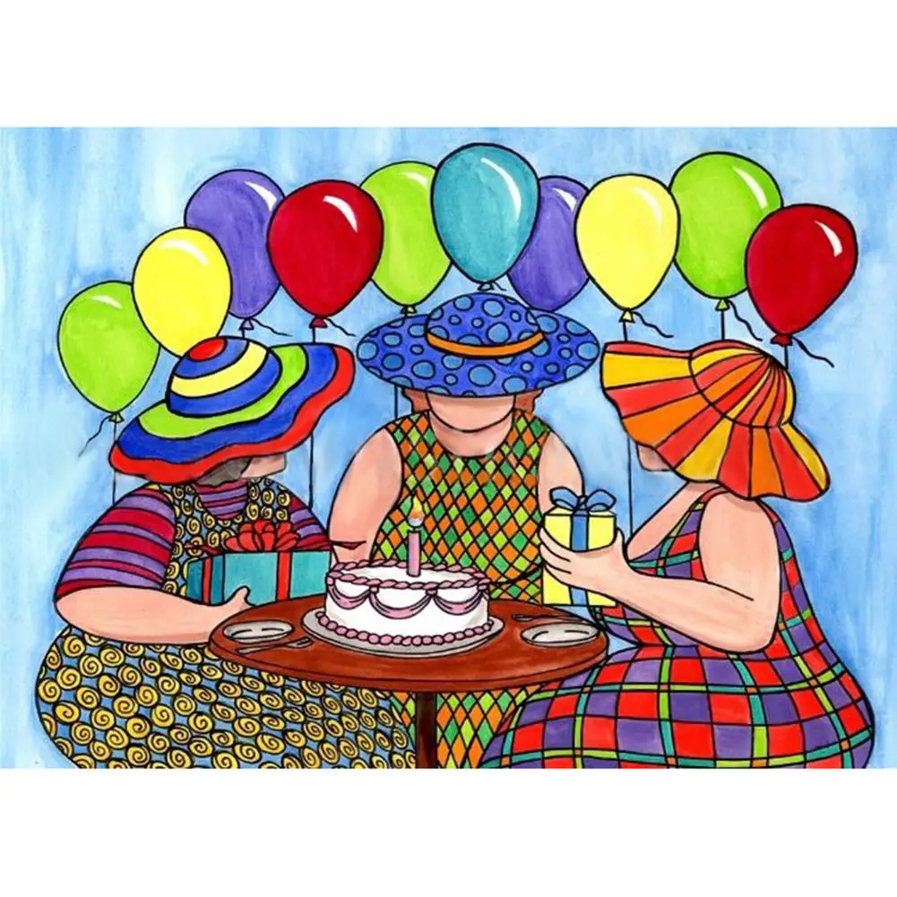 Картина из страз «три полных женщины», домашний декор, полная выкладка, квадратная Мозаика из страз, вышивка, подарок