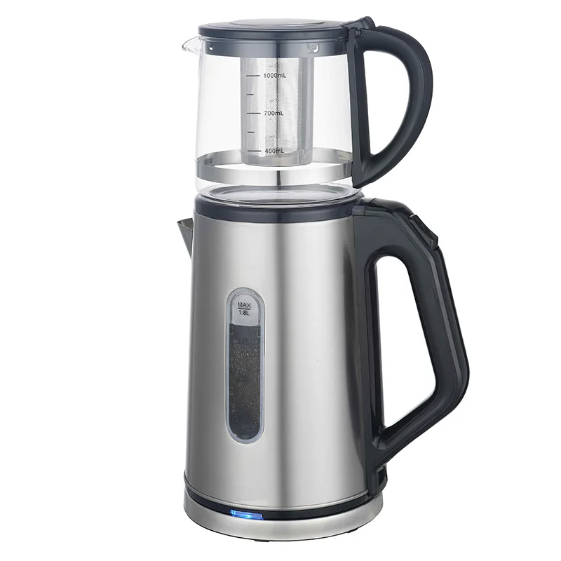 2.0L Stainless Steel Teapot Electric Samovar Glass Tea Maker Russian Turkish Tea Kettle Samovar