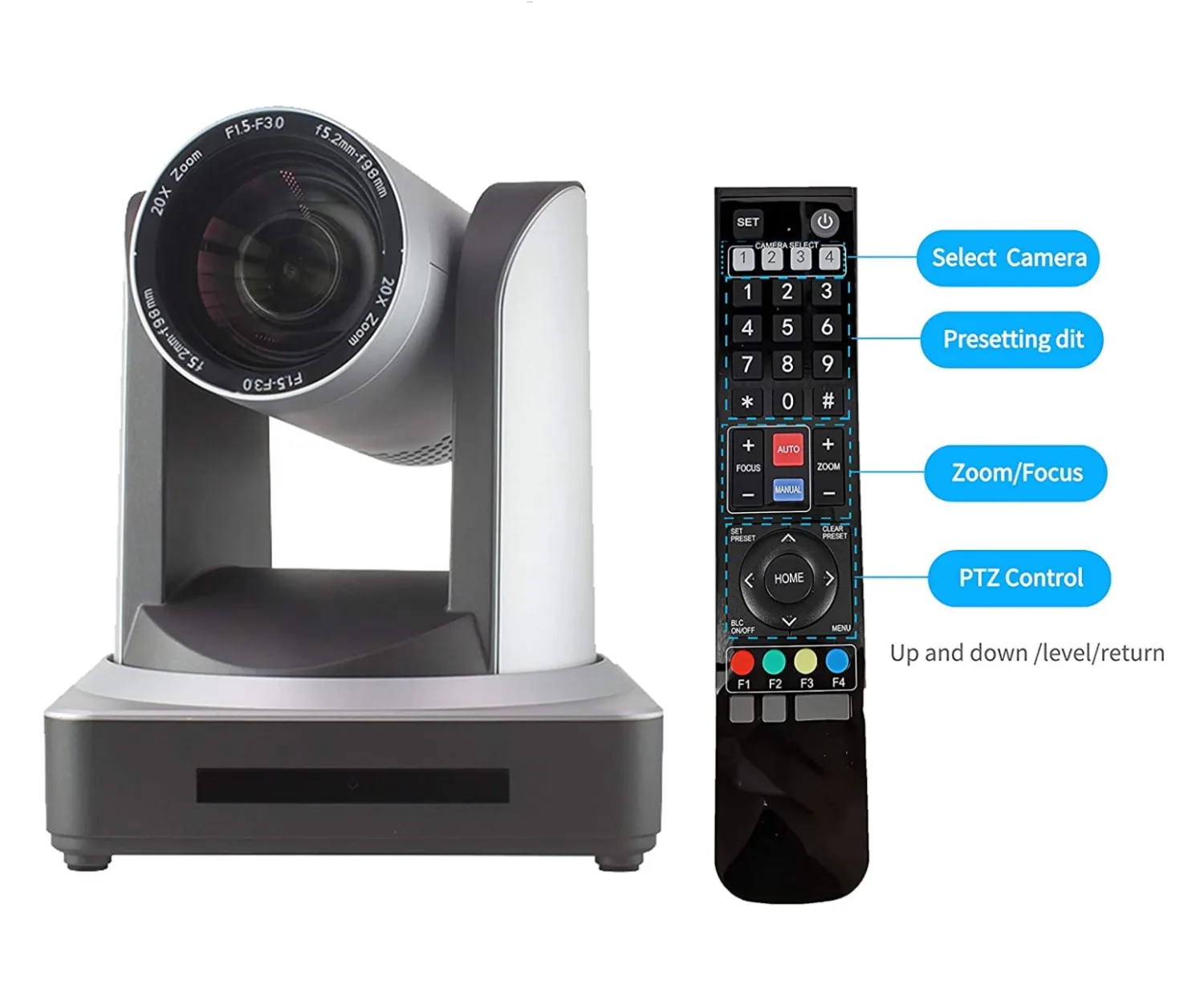 Top quality conference system ecommerce live streaming camera 20X zoom 3G SDI PTZ hd video conference camera