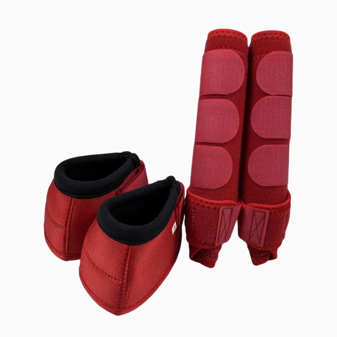 UOO 1 Set 4 Pieces Legs Horse Neoprene Tendon Boots Jumping Horse Leg Protection Boots