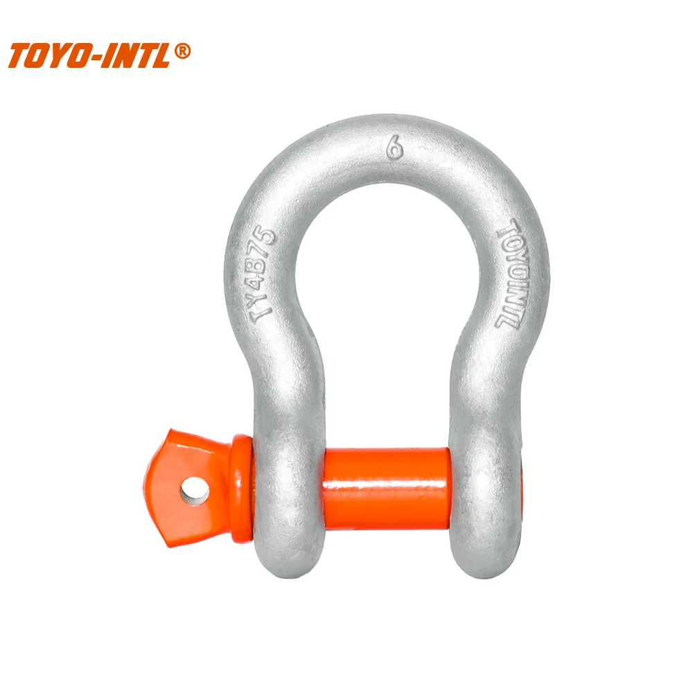 TOYO-INTL hot sell G209 G210 G2130 G2150 US  screw pin anchor bow/d shackle US 6time Hot ash zinc plating