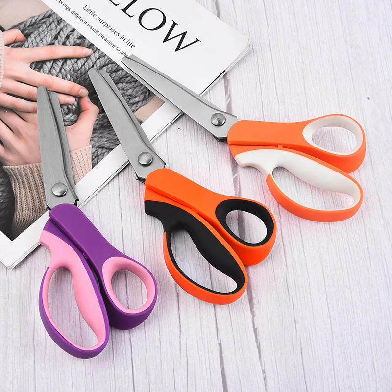 Triangle Pinking Shears Fabric Crafts Professional Handheld Dressmaking Zig Zag Sewing Scissors Tailor Fabric Shear