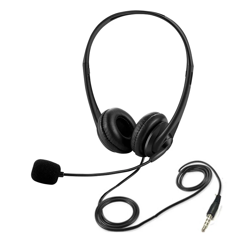 3.5mm Computer Wired Headset Noise Cancelling Earphones Headphones Headsets With Microphone