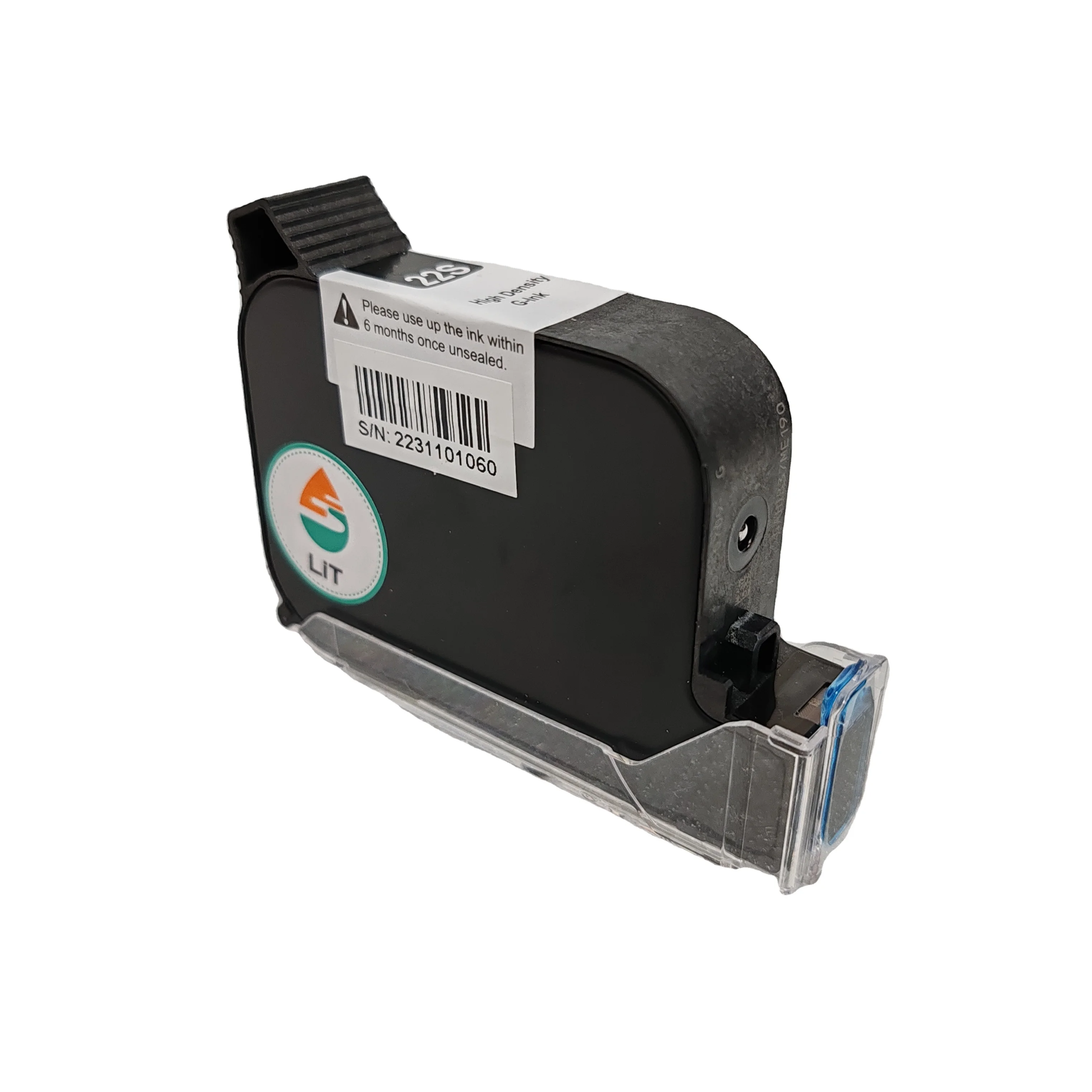 Black  Semi Water based ink cartridge 22S for TIJ Thermal inkjet printer consumable 12.7mm 42ml ink cartridge paper plastic