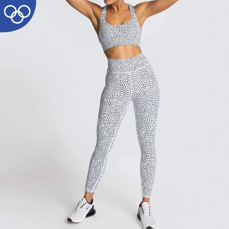 2021 Custom patterns yoga wear fitness high waist ankle length pants running leggings woman