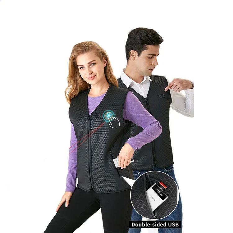 Ultra-Thin Dual Control Smart Usb Heating Vest Jacket Winter Outdoor Children Charging Infrared Heated With Heat