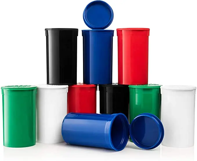 Герметичный 19 Dram Поп Топ бутылок-сосуд для хранения контейнеров с откидной крышкой-Многофункциональный зарядная станция для трав, чай, тест-полоски, конфеты и многое другое