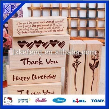 New Arts Decorate christmas  Woody  Rubber Stamp Wooden Stamp Toy Custom Logo  branding Stamp