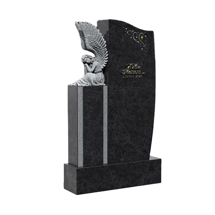 Custom Japanese Black Children Headstone Monument En Granite Grave Tombstone For Graves