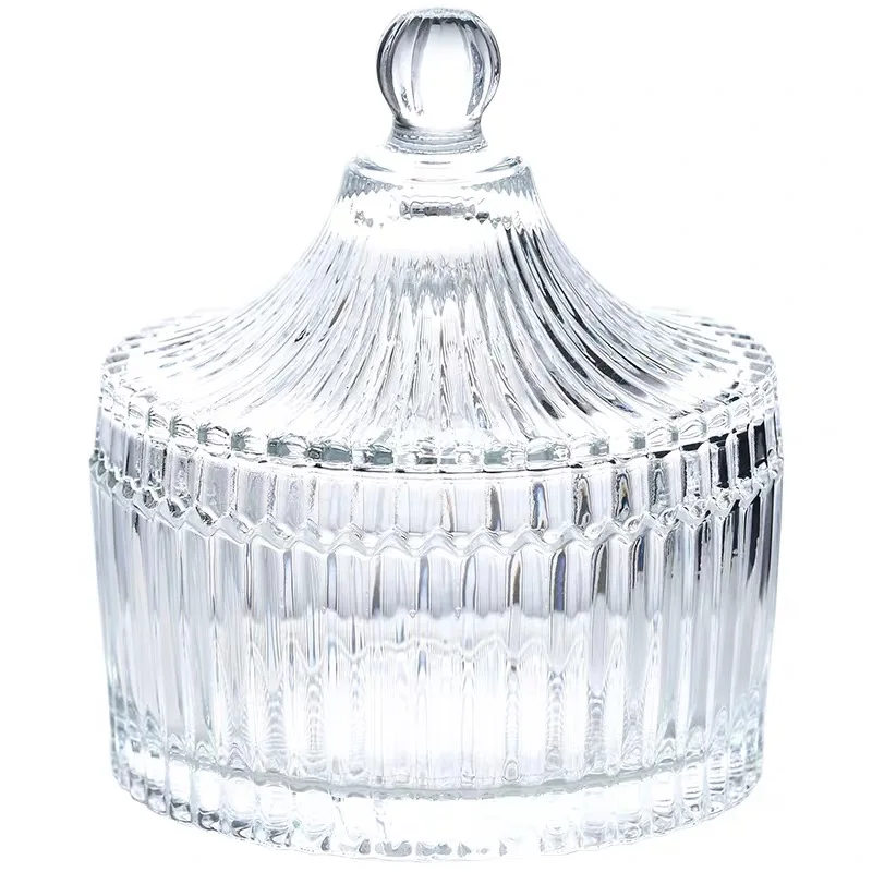 italian large & small storage candy glass sugar jars glass food jar